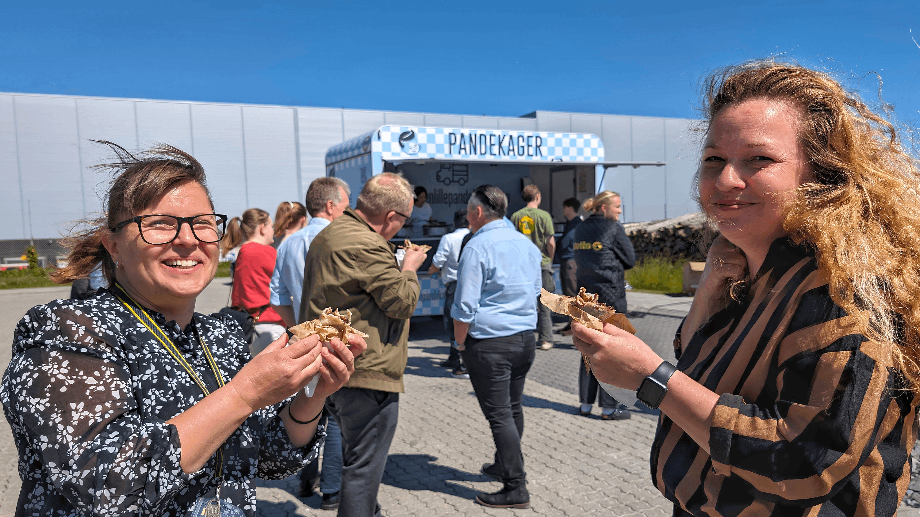 Søde pandekager til glade medarbejdere hos Netto i Køge