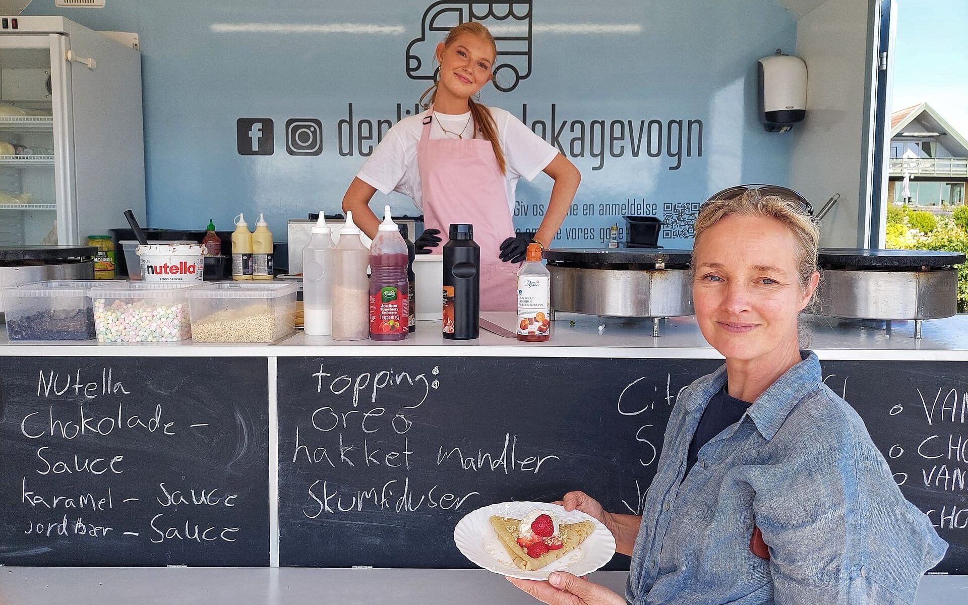 Catering fra vores pandekagebil i Strib